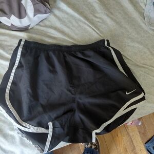 Nike Black Athletic Shorts with White Trim